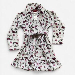 2014 Hello Kitty White & Hot Pink Robe with Ruffles & Stars